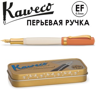 Ручка перьевая Kaweco "Student 70`s Soul" EF (0,5мм), Orange/White (10001754)