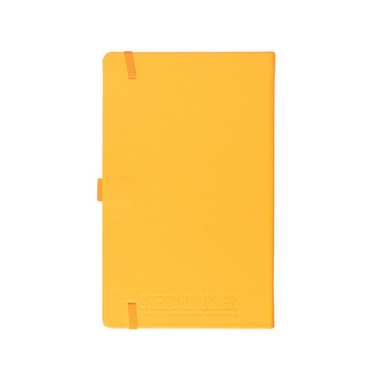 Блокнот для зарисовок Sketchmarker 13x21см, 140г/м2, 80л, твердая обложка Неоновый апельсин