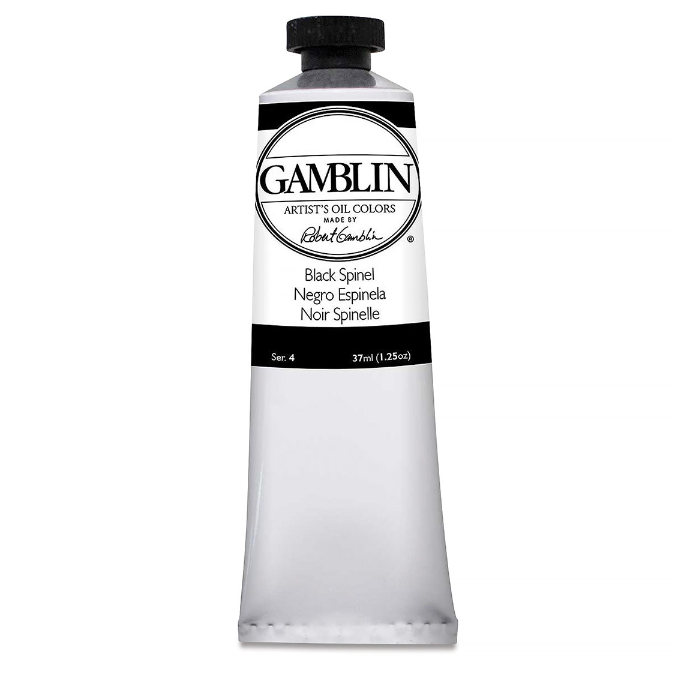 Масляная краска Gamblin "Artist" Black Spinel (черный), туба 150мл