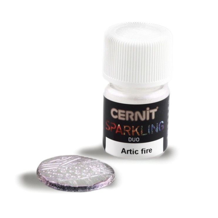 Пудра для полимерных масс Cernit "Sparkling Duo" Арктический огонь, 2 гр