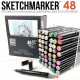 Набор Sketchmarker BRUSH "Shabby Chic style" 48 маркеров в пластиковом боксе