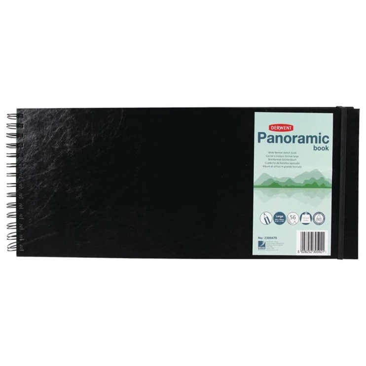 Блокнот для эскизов на спирали Derwent "Panoramic" 18x44см, 56л, 165г/м (2300470)