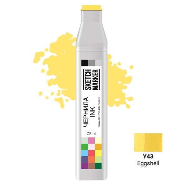Чернила спиртовые Sketchmarker Y43 Яичная скорлупа, 20 мл