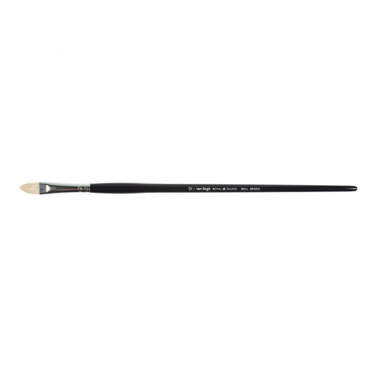 Кисть щетина овальная Royal Talens "VanGogh 263" №12, ручка длинная