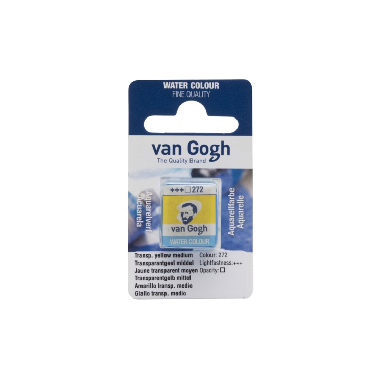 Краска акварельная "Van Gogh" 272 Жёлтый средний прозрачный (кювета)