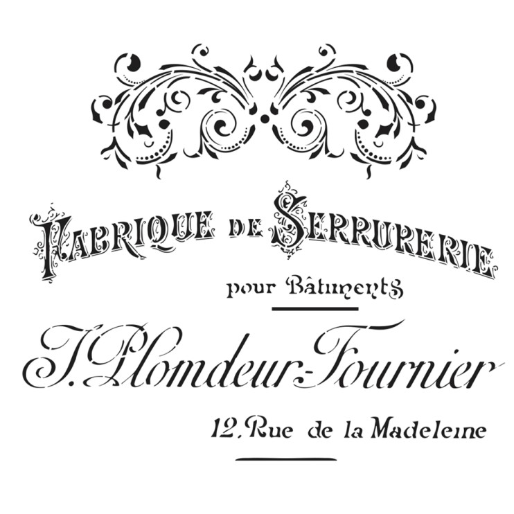 Трафарет 25х25см, HDM038 виньетка Fabrique