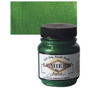 Краска по тканям металлическая "Lumiere" №572 жемчужно-изумрудная (нерастекающаяся)