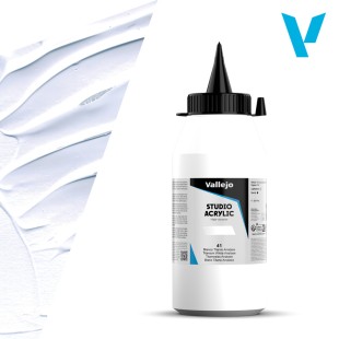 Акрил Vallejo "Studio" 41 Titanium White Anatase (Белила титановые Anatase), 1л