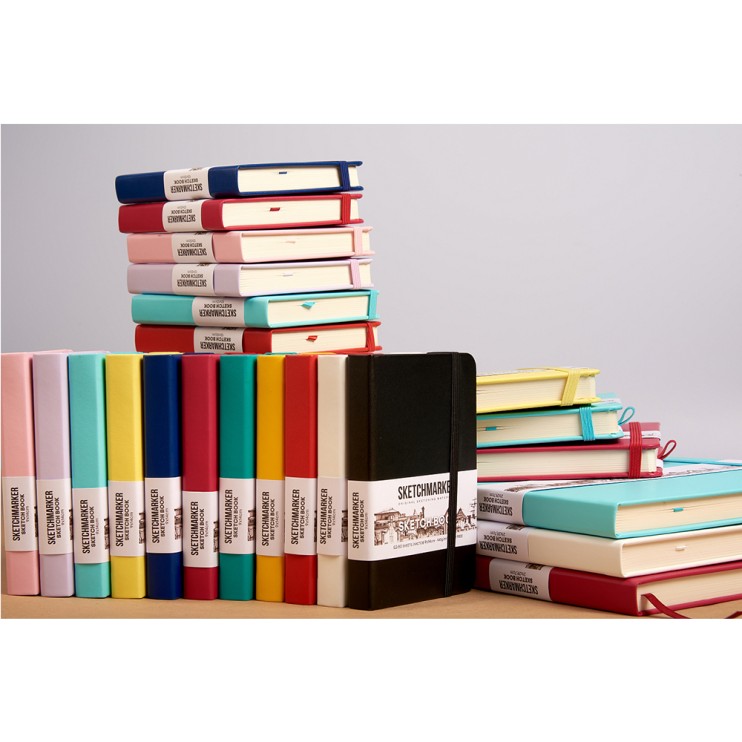 Блокнот для зарисовок Sketchmarker 13x21см, 80л, 140гр/м², твердая обложка, Королевский синий