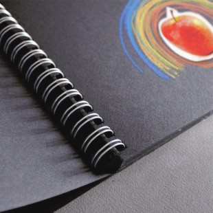 Блокнот для зарисовок на спирали Fabriano "Black Drawing Book" 21x29,7см, 40л, 190гр/м², черная бумага (19021297)