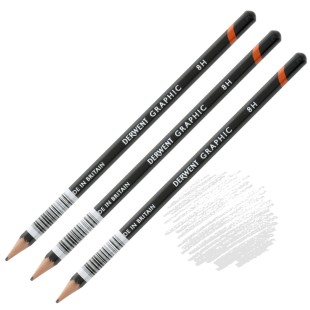 Комплект графитных карандашей Derwent "Graphic" 8H (3 штуки)