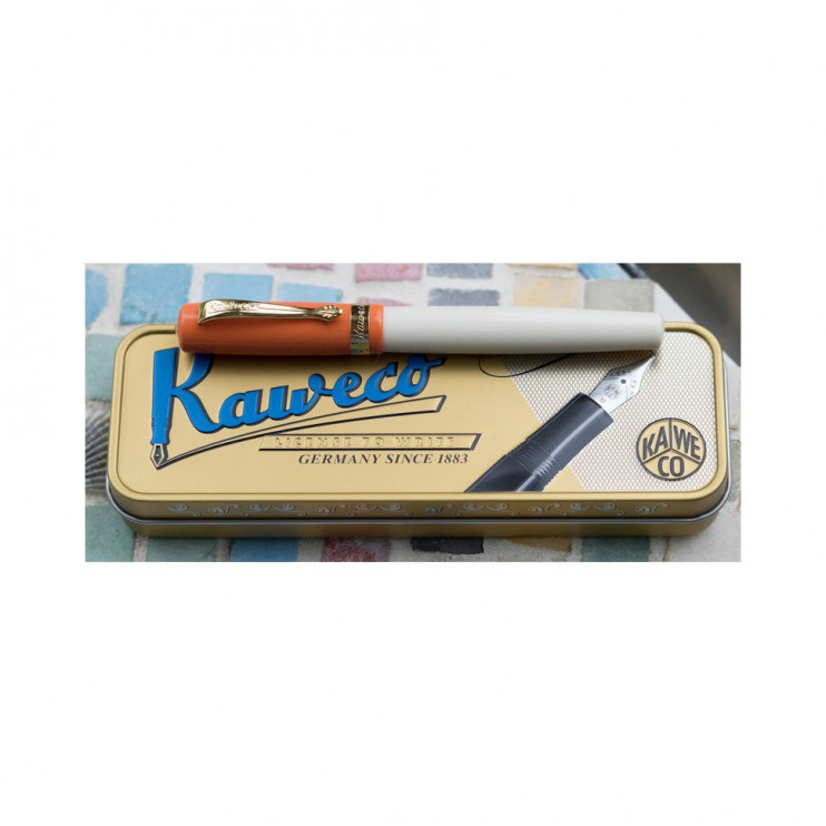 Ручка перьевая Kaweco "Student 70`s Soul" F (0,7мм), Orange/White (10001752)