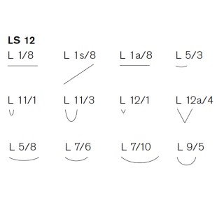 Набор из 12 штихелей Pfeil "LS 12" в деревянном дисплее