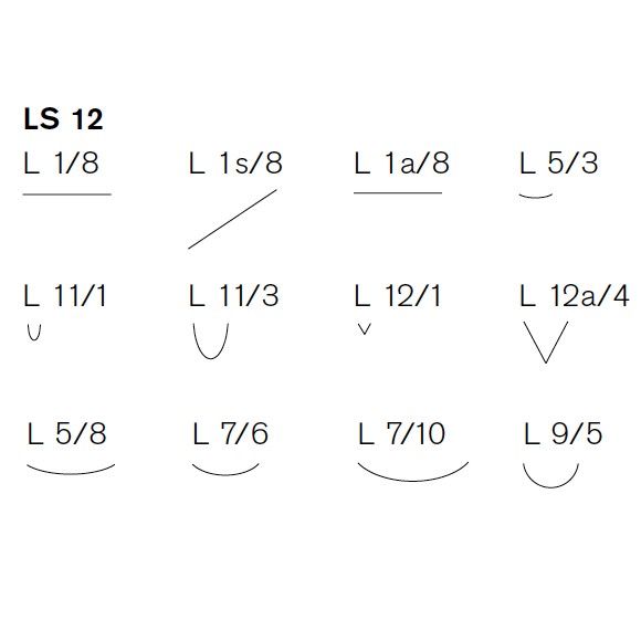 Набор из 12 штихелей Pfeil "LS 12" в деревянном дисплее