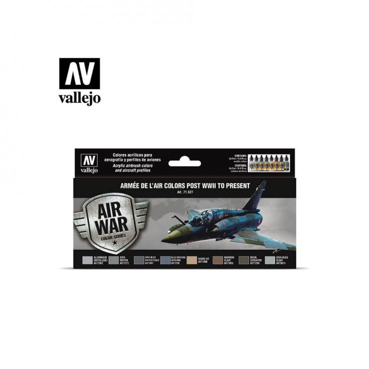 Набор 8 красок Model Air "Armée de l’Air colors post WWII" 71.627