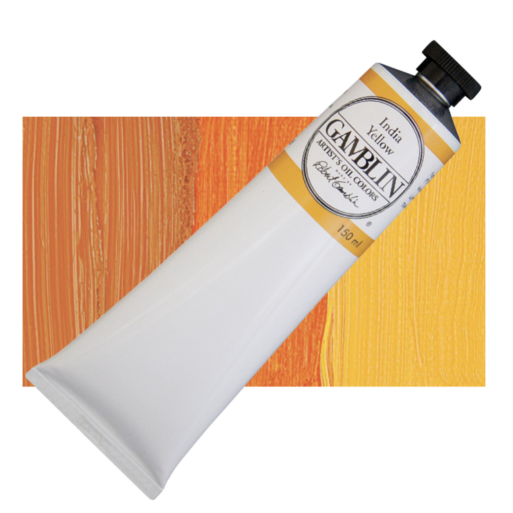Масляная краска Gamblin "Artist" India Yellow, туба 150мл