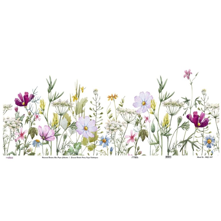Рисовая карта "Bordure" 30х68см, UBC-008 цветочные бордюры