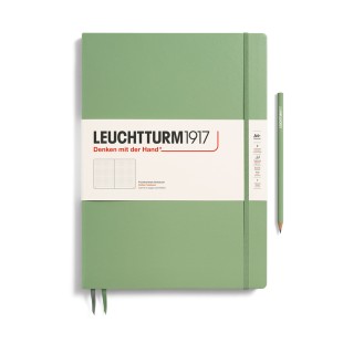 Блокнот в точку Leuchtturm1917 "Master Slim" A4+, 61л, 100гр/м²,твердая обложка, Зеленый Шалфей (363920)