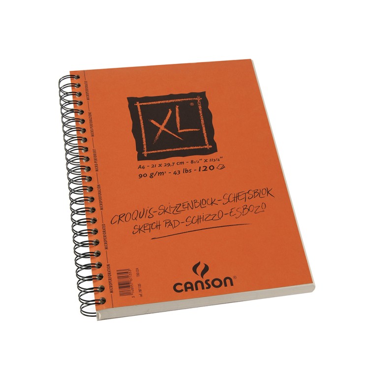 Альбом для набросков на спирали Canson "XL" A4, 120л, 90г/м