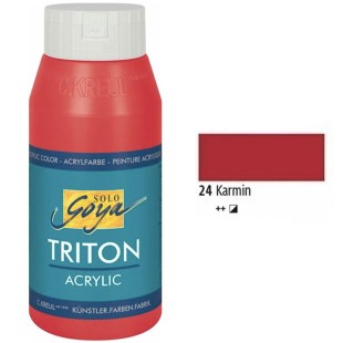 Краска акриловая Solo Goya "Triton" №24 Красный карминовый, 750мл.