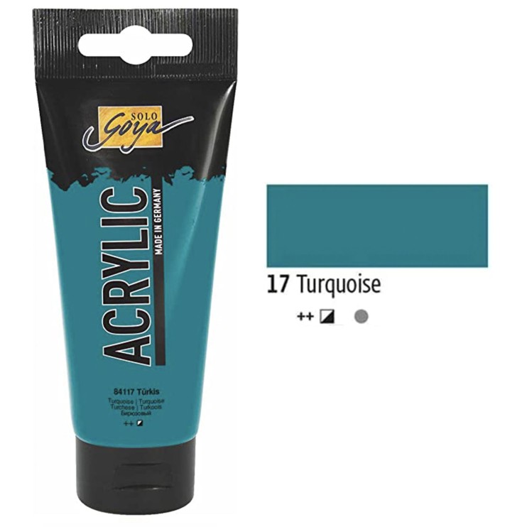 Краска акриловая Solo Goya "Acryl" №17 Бирюзовый, 100мл.