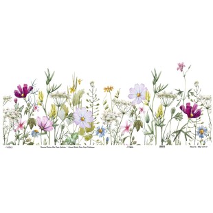 Декупажная карта рисовая Cadence "Bordure" 60х140см, UBC-008 цветочные бордюры
