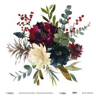 Рисовая декупажная карта Cadence "Watercolor flower" 60х60см, WFC-005