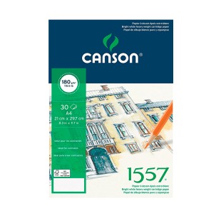 Блок бумаги для рисования Canson "1557" А4, 30л, 180г/м