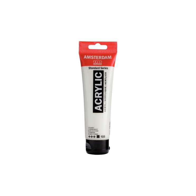 Краска акриловая "Amsterdam" №105 Белила титановые /120мл