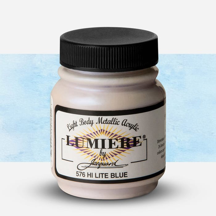 Краска по тканям металлическая "Lumiere" №576 синяя светлая
