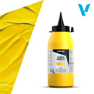 Акрил Vallejo "Studio" 43 Cadmium Yellow Light (Кадмий желтый светлый), 1л