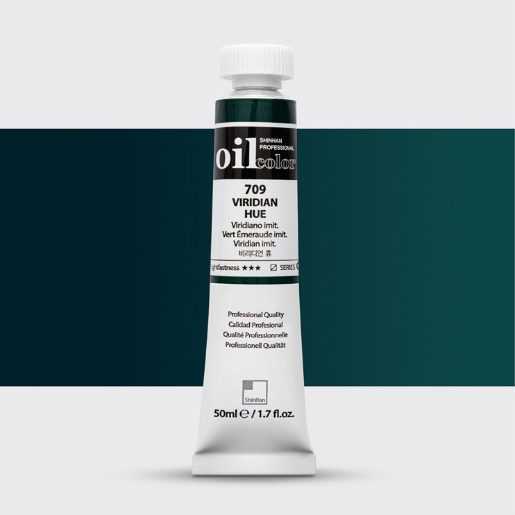Краска масляная ShinHan "Professional" №709 Виридиан, туба 50мл