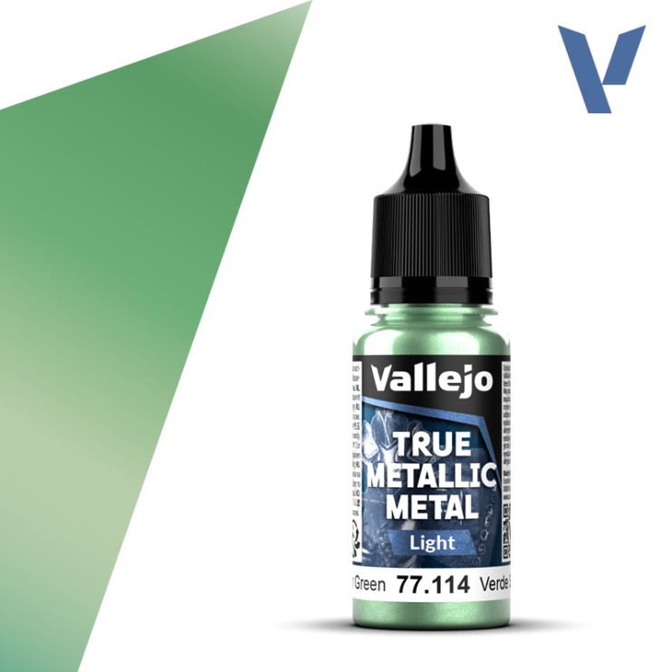 Краска акрил Vallejo "True Metallic Metal" 77.114 Dusken Green, 18мл (серия Light)