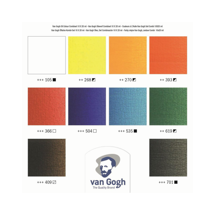 Набор масляных красок Van Gogh "Advanced set" 10 туб по 20мл и аксессуарами