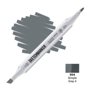 Маркер двусторонний Sketchmarker "Classic" SG4 Простой серый 4
