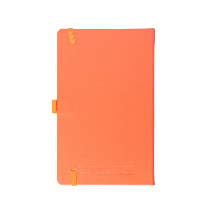 Блокнот для зарисовок Sketchmarker 9x14см, 140г/м2, 80л, твердая обложка Неоновый коралл