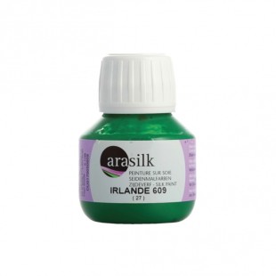 Краска для росписи по ткани "Arasilk" 50 мл, №609 Зеленый ирландский