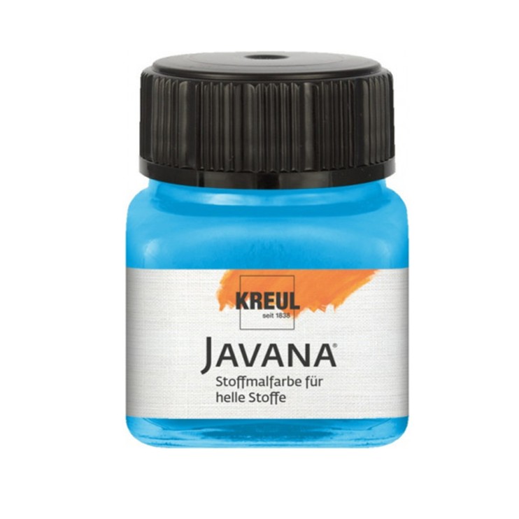 Краска нерастекающаяся по светлым тканям Kreul "Javana Tex Sunny" 20мл, лазурный