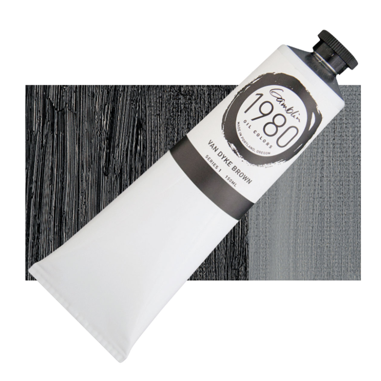 Масляная краска "Gamblin 1980" Van Dyke Brown (Ван Дейк коричневый), 150 мл