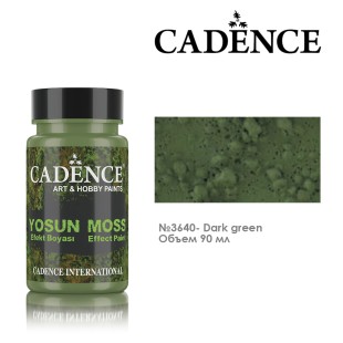 Краска декоративная Cadence "Moss Effect" темный мох, 90мл