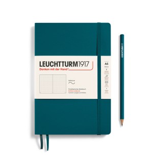 Блокнот в точку Leuchtturm1917 "Medium" А5, 61л, 80гр/м², мягкая обложка, Зеленый Океан