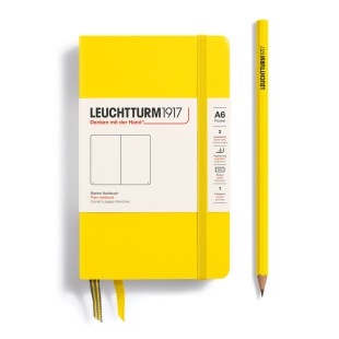 Блокнот без линовки Leuchtturm1917 "Pocket" A6, 93л, 80гр/м², твердая обложка, Лимонный (344797)