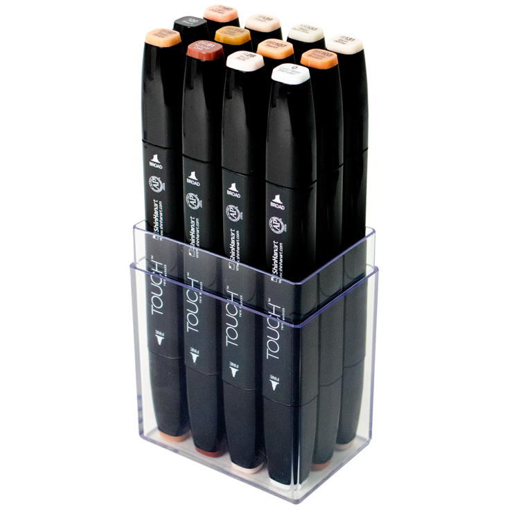 Набор маркеров Touch Twin "Skin Tones A" 12 штук (телесные цвета)