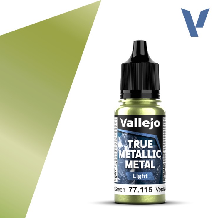 Краска акрил Vallejo "True Metallic Metal" 77.115 Amber Green, 18мл (серия Light)