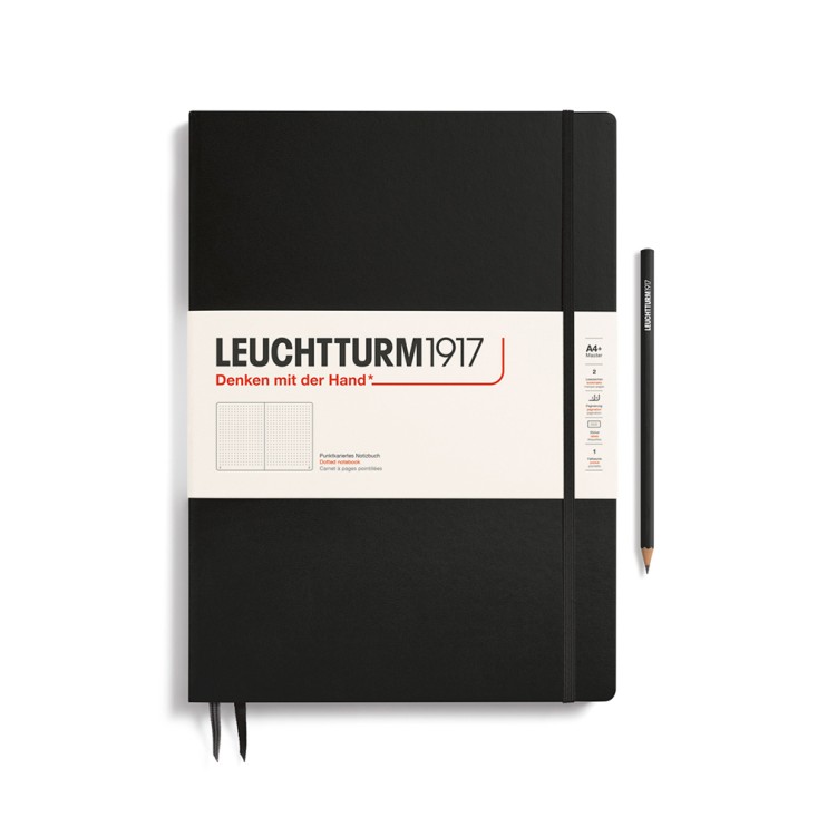 Блокнот в точку Leuchtturm1917 "Master Slim" A4+, 61л, 100гр/м²,твердая обложка, Черный (321149)