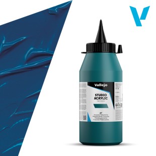 Акрил Vallejo "Studio" 47 Phthalocyanine Turquoise (Бирюзовый фтало), 1л
