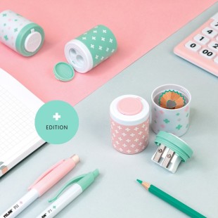 Набор точилок для карандашей Milan "Antibacterial" 2 отверстия, 3 штуки