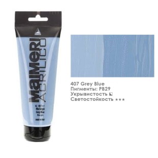 Акрил Maimeri "Acrilico" 200 мл, №407 Grey Blue/ Серо-голубой