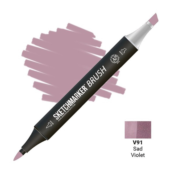 Маркер SketchMarker "Brush" V91 Тусклый фиолетовый