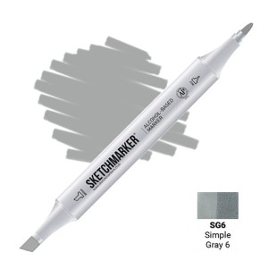 Маркер двусторонний Sketchmarker "Classic" SG6 Простой серый 6
